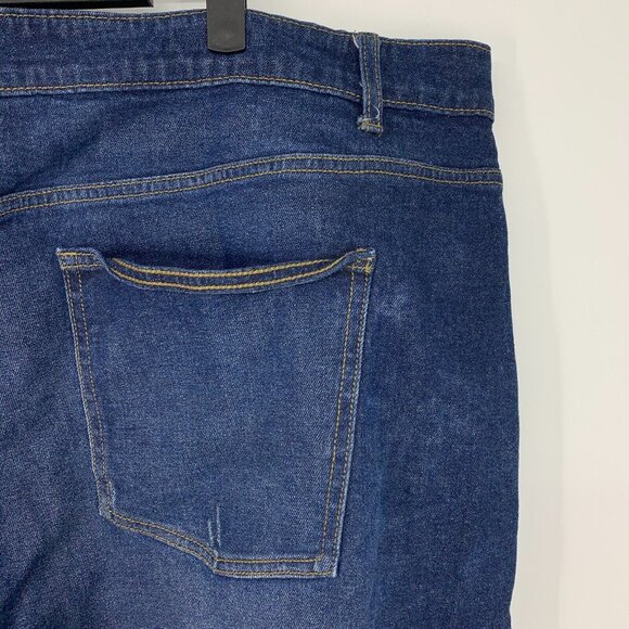 Terra & Sky Shorts Blue Denim Cutoff Fray Hem Slit High Rise - Picture 7 of 8